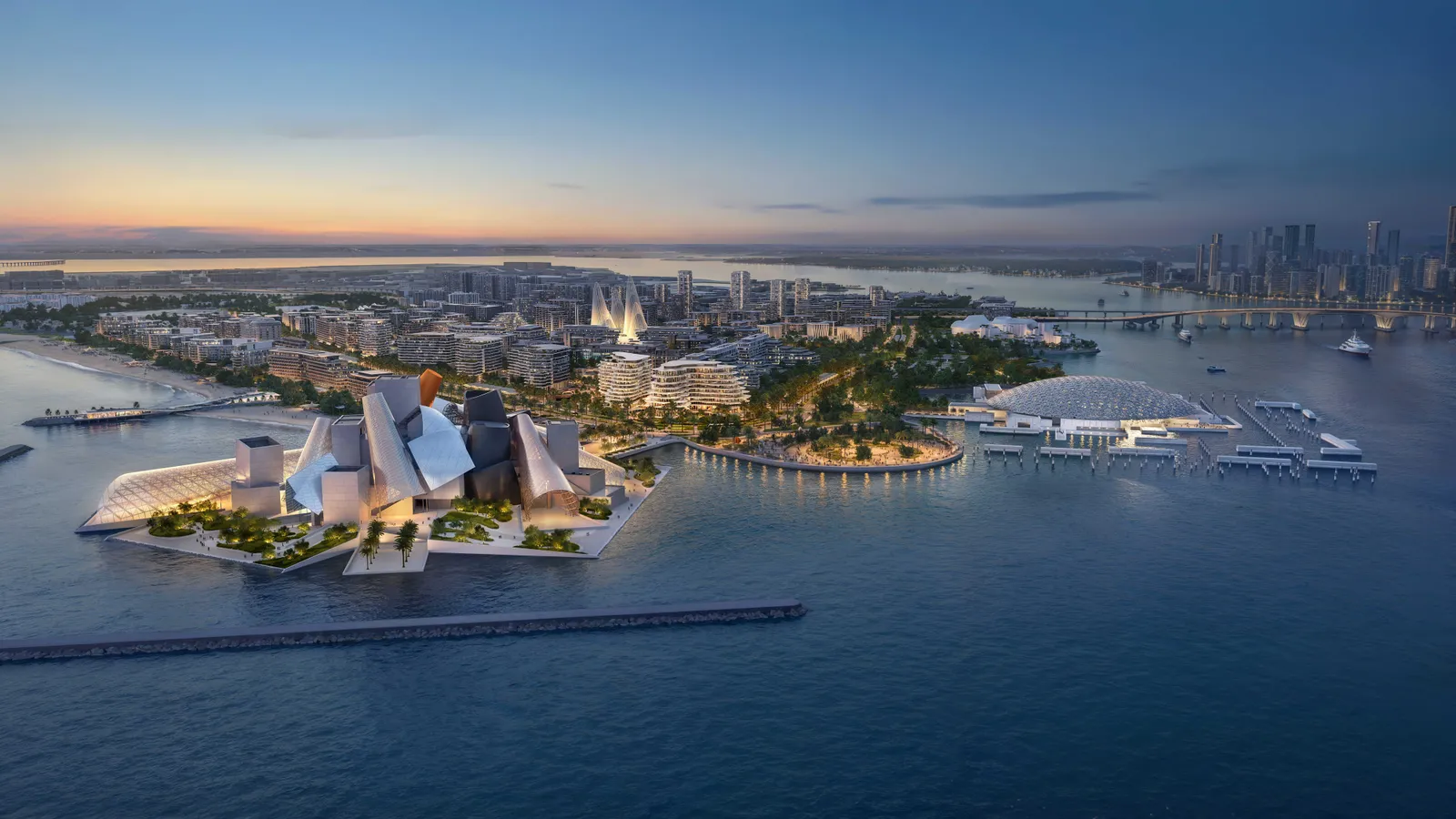 Baccarat Residences Saadiyat aerial, developer render