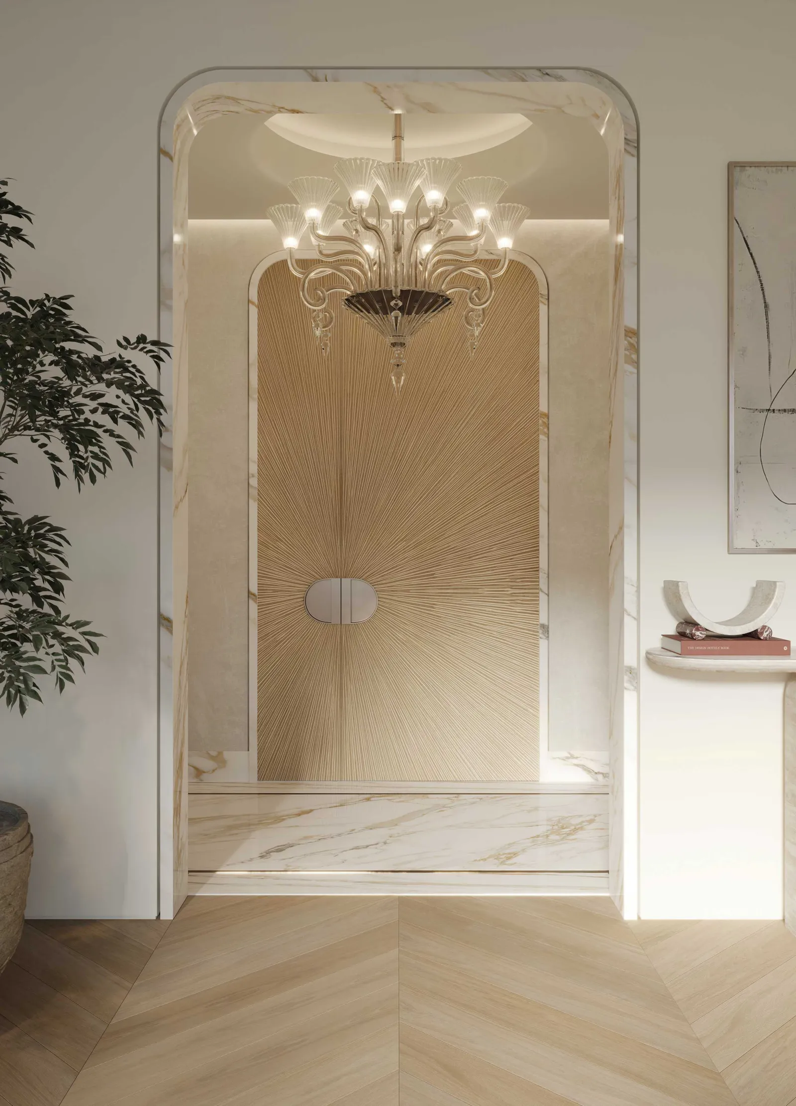 Baccarat entrance interior, developer render